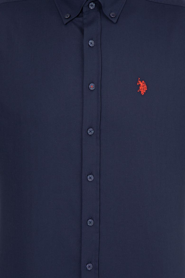 Erkek Lacivert Uzun Kollu Basic Gömlek - 50249521024