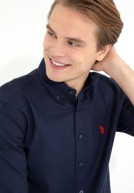 Erkek Lacivert Uzun Kollu Basic Gömlek - 50249521024