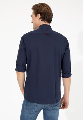 Erkek Lacivert Uzun Kollu Basic Gömlek - 50249521024