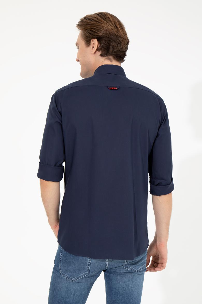 Erkek Lacivert Uzun Kollu Basic Gömlek - 50249521024