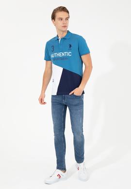 Erkek Petrol Polo Yaka Tişört - 50247717028