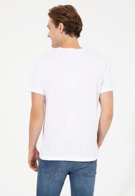 Erkek Menekşe Bisiklet Yaka Tişört - 50248599008