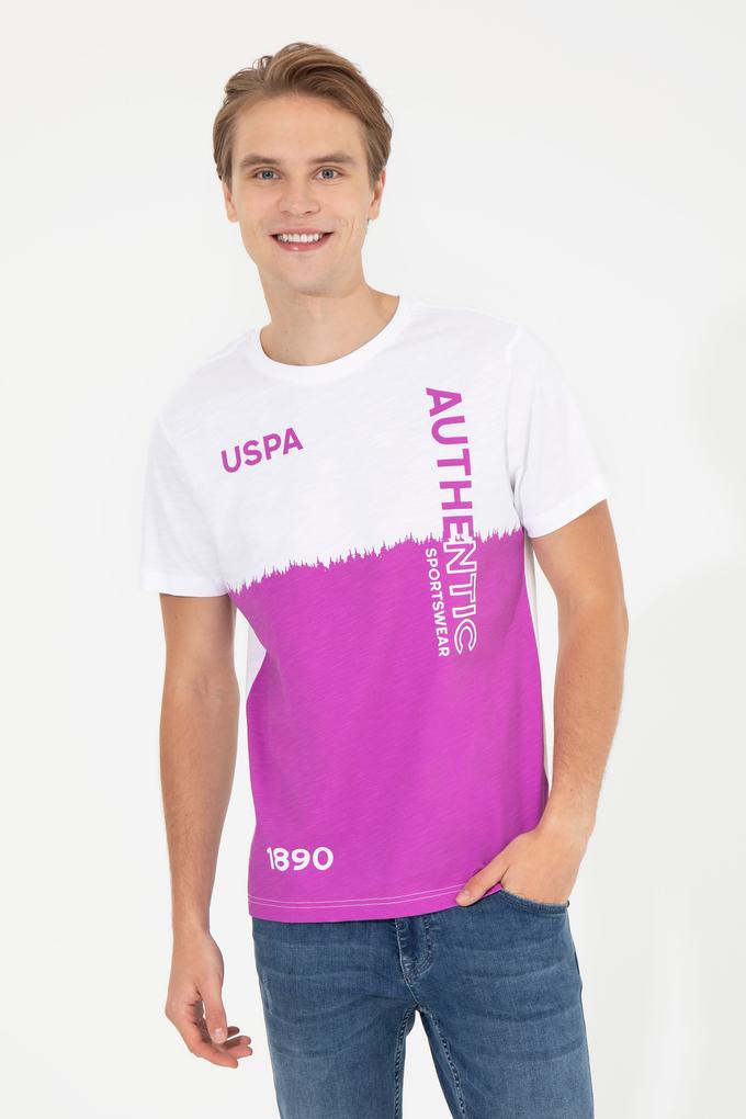 Erkek Menekşe Bisiklet Yaka Tişört