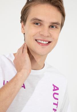 Erkek Menekşe Bisiklet Yaka Tişört - 50248599008