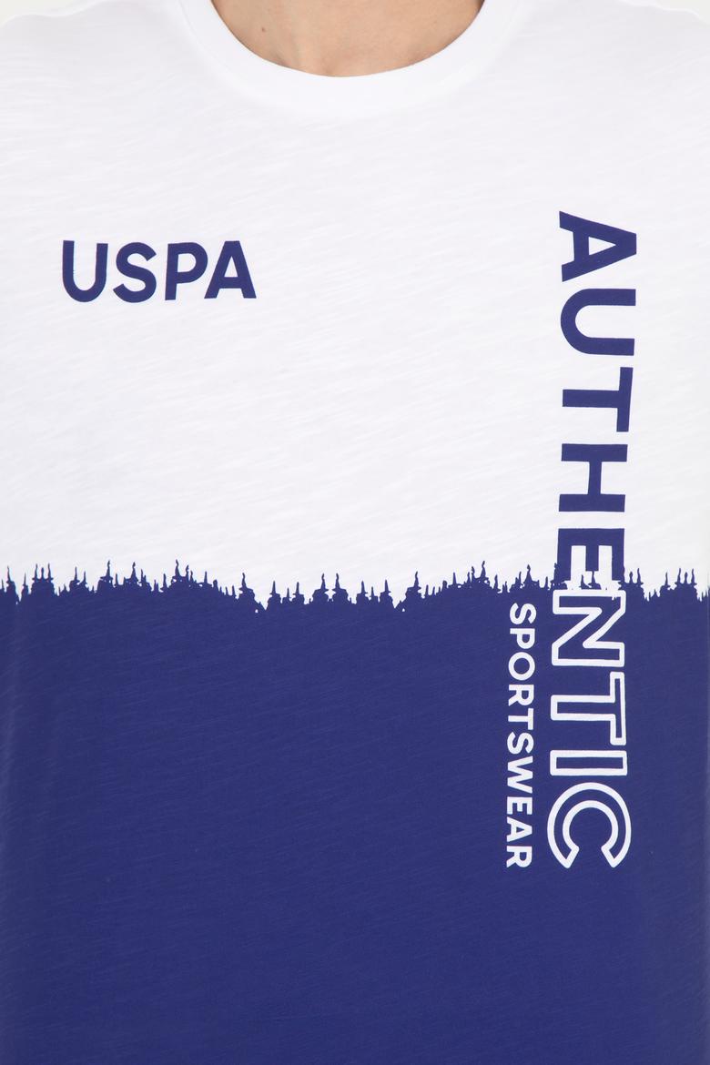 Erkek Mavi Bisiklet Yaka Tişört - 50248599019