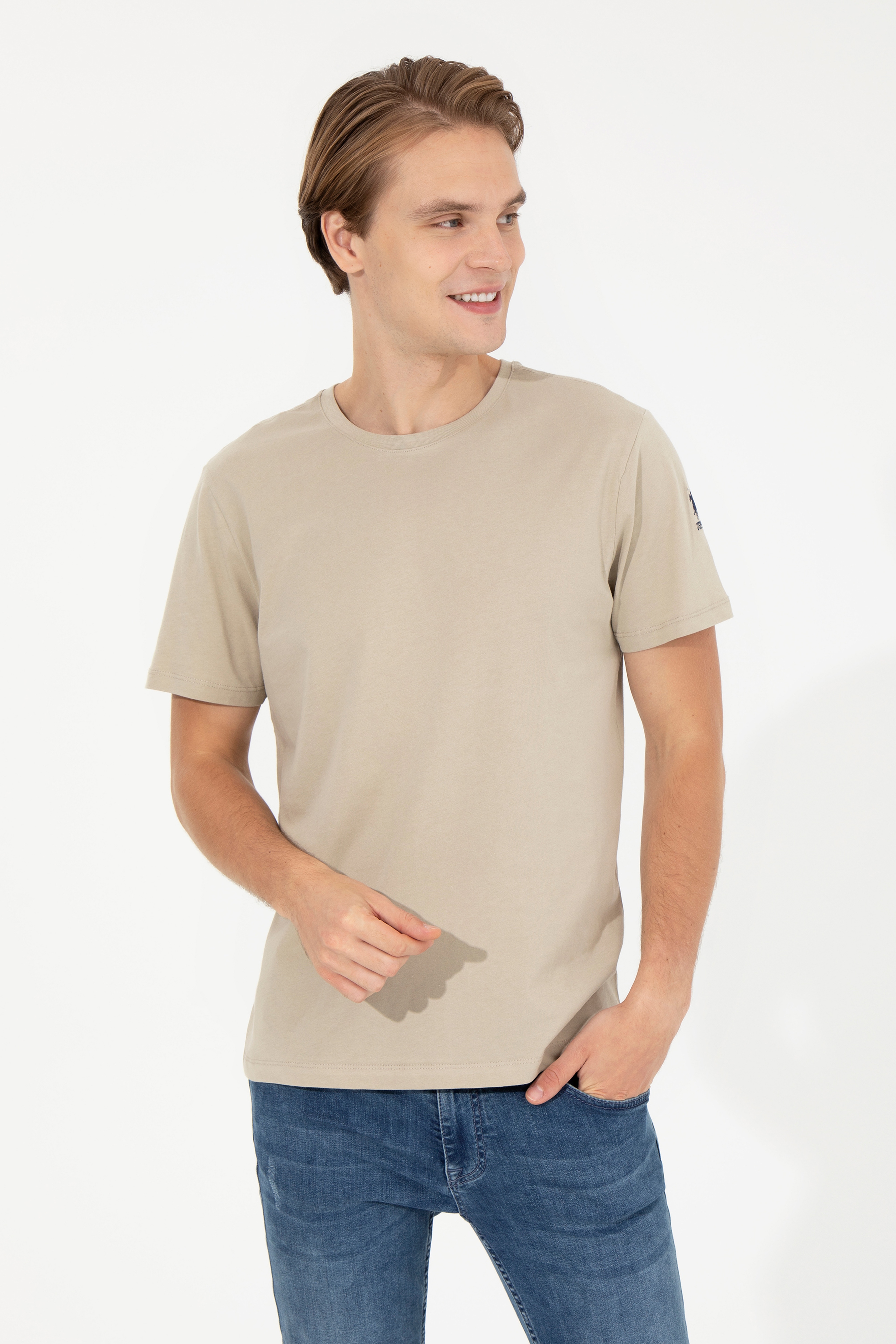 Erkek Haki T-Shirt - Image 4