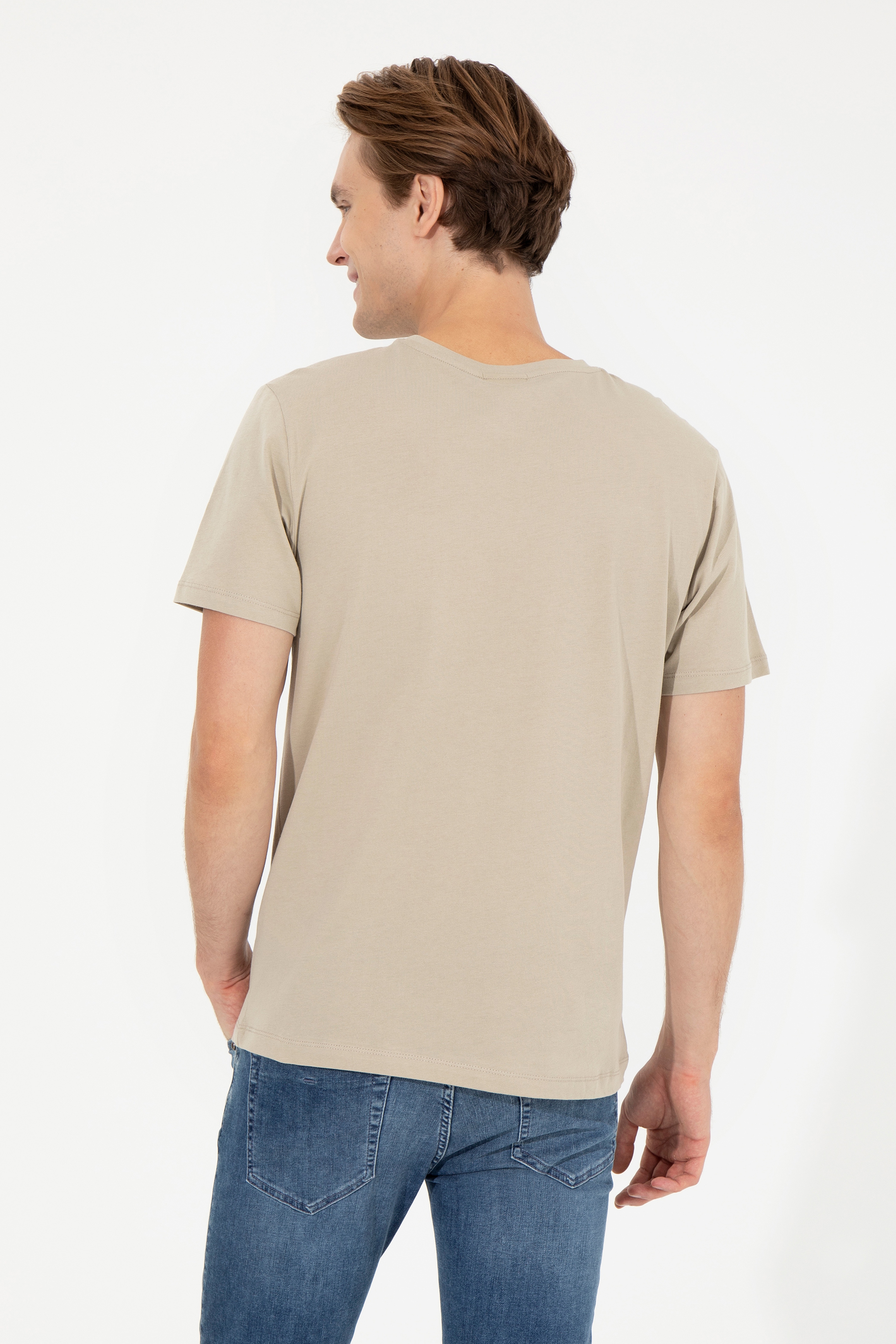 Erkek Haki T-Shirt - Image 5