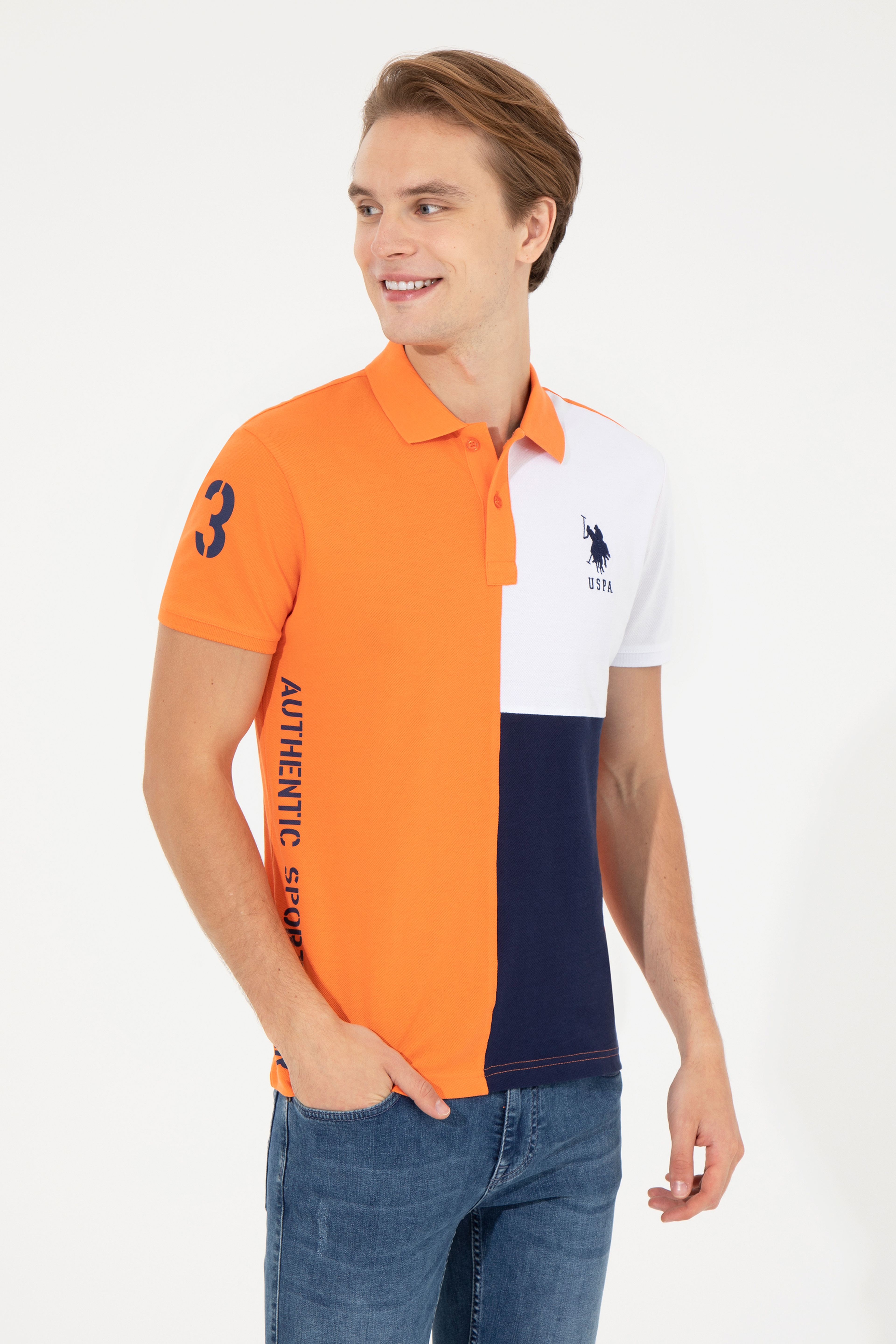 Erkek Turuncu Polo Yaka Tişört