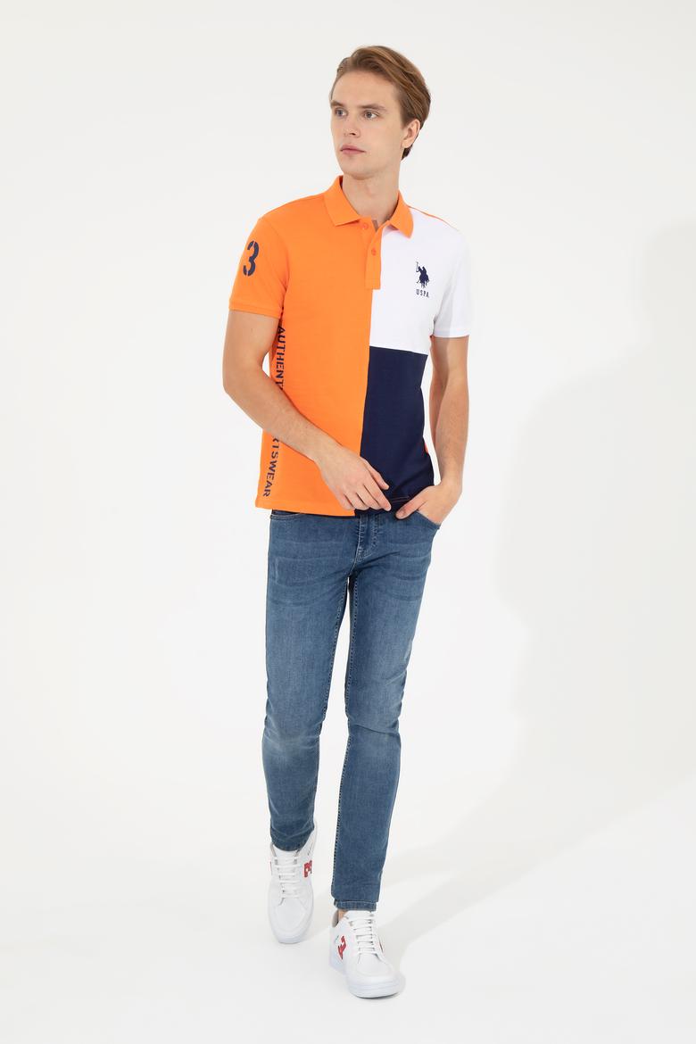 Erkek Turuncu Polo Yaka Tişört - 50249164029