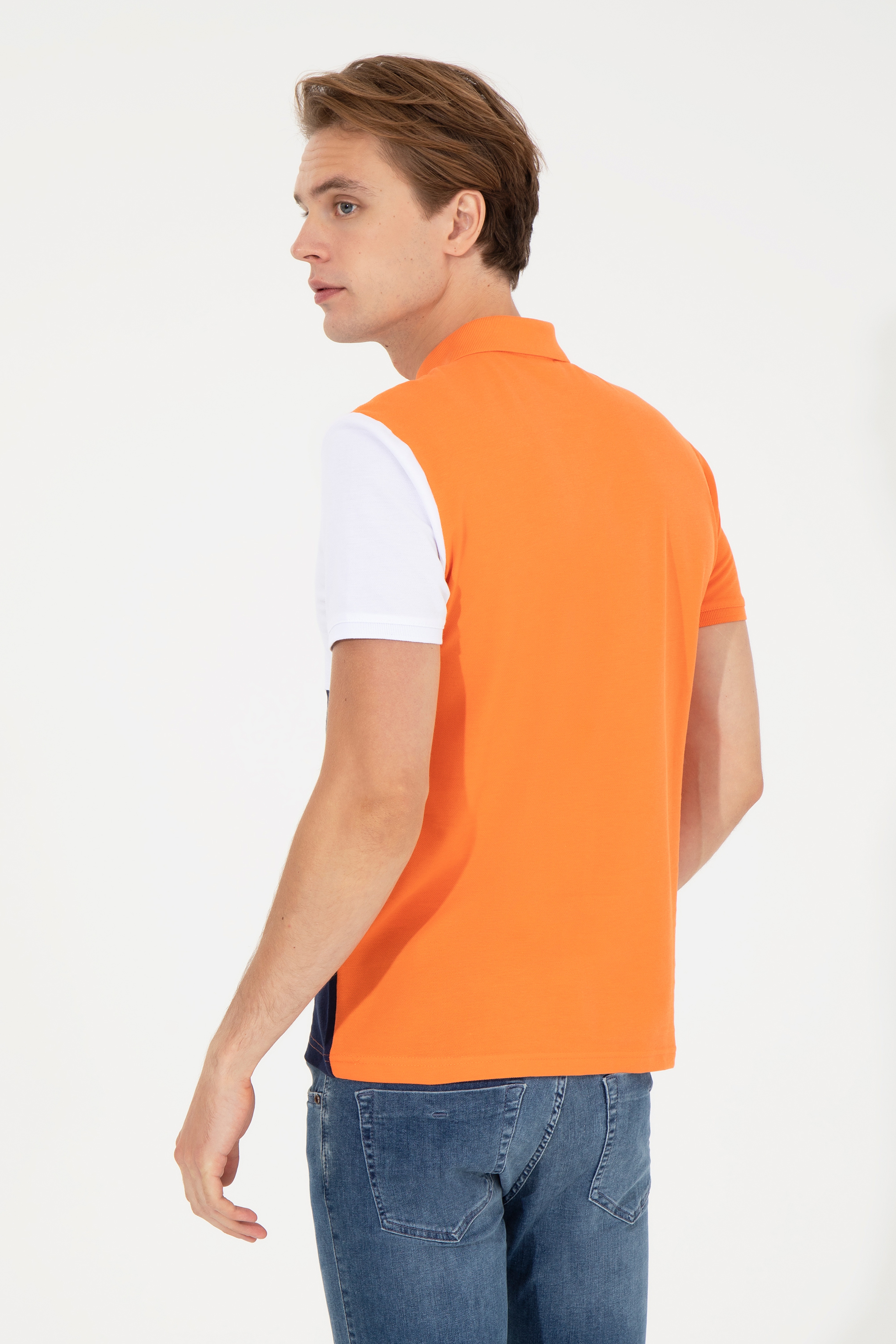 Erkek Turuncu Polo Yaka Tişört