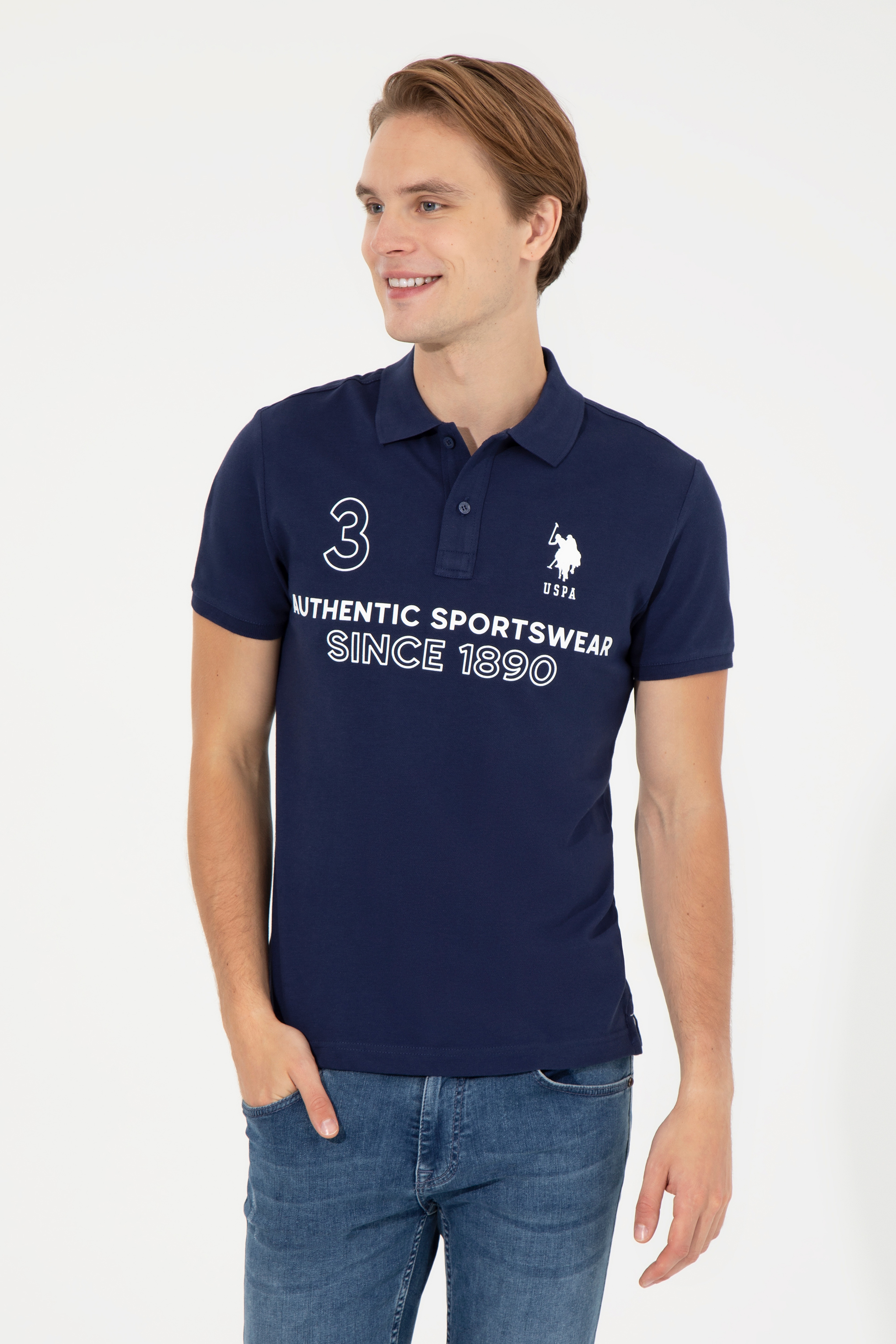 Erkek Lacivert Polo Yaka Tişört