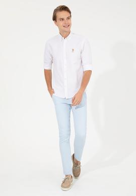 Erkek Açık Mavi Kanvas Pantolon - 50246099046