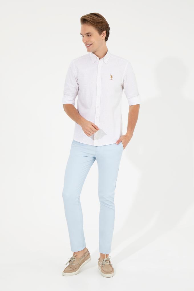 Erkek Açık Mavi Kanvas Pantolon