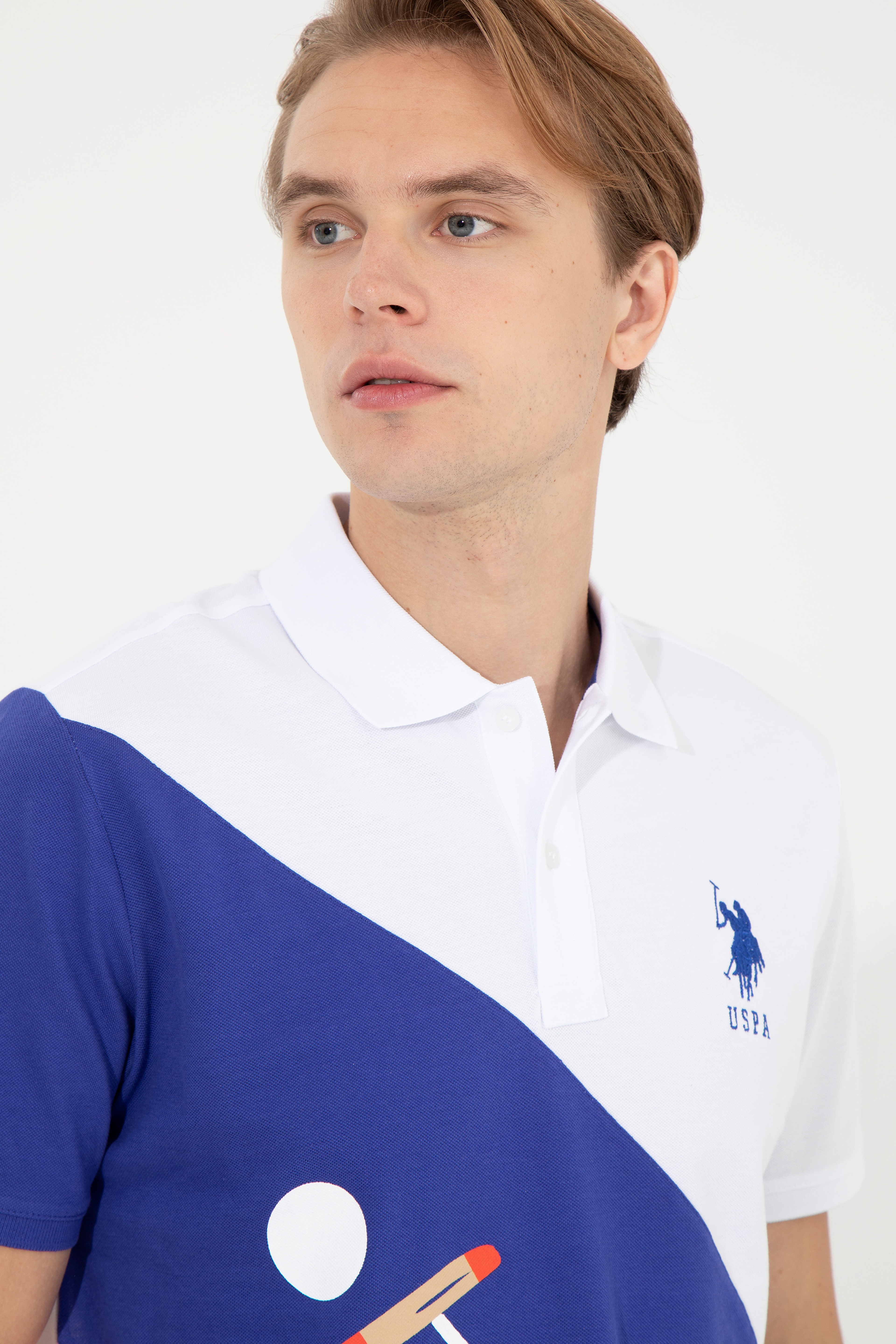 Erkek Mavi Polo Yaka Tişört - Image 2