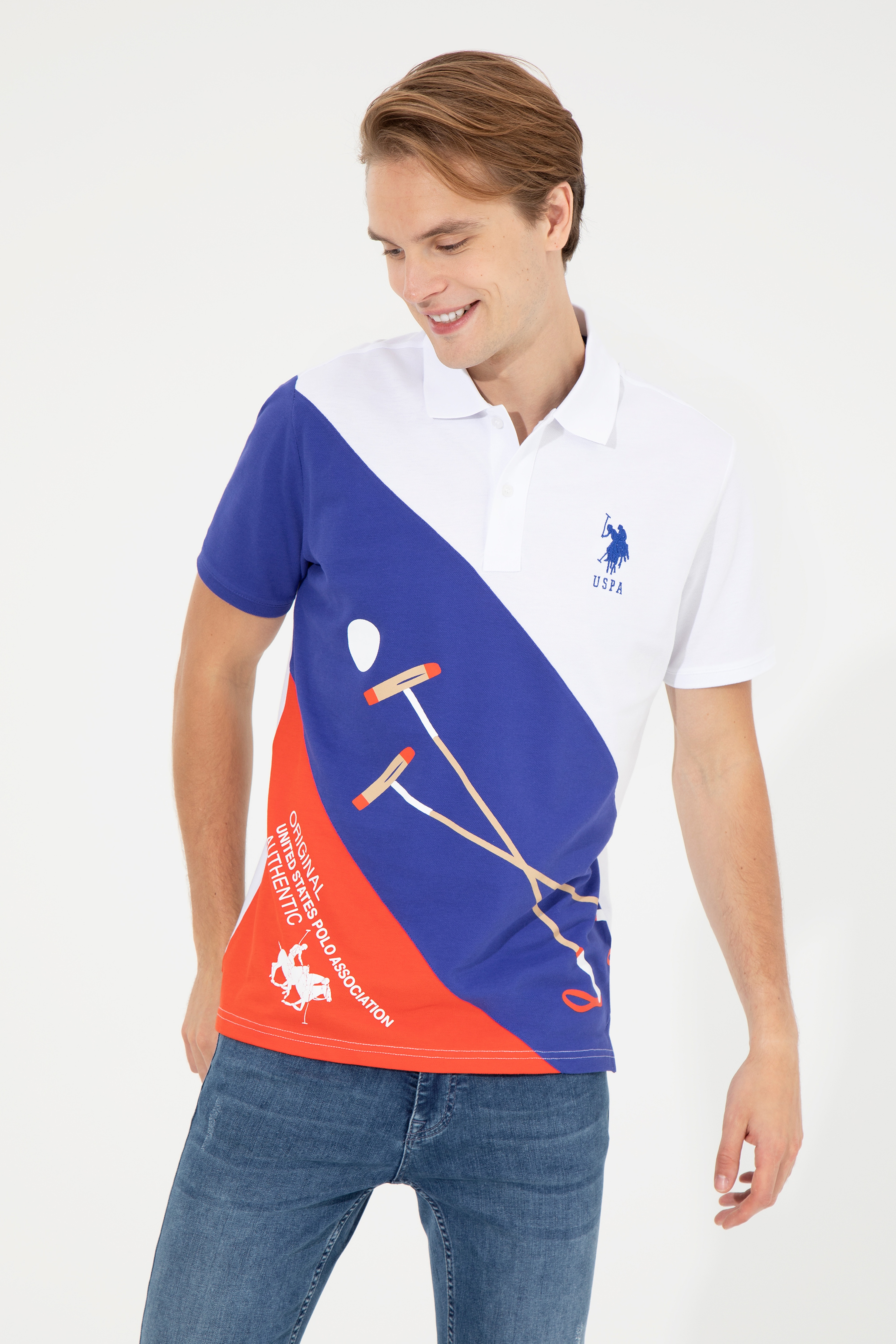 Erkek Mavi Polo Yaka Tişört