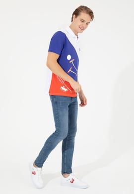 Erkek Mavi Polo Yaka Tişört - 50249180020