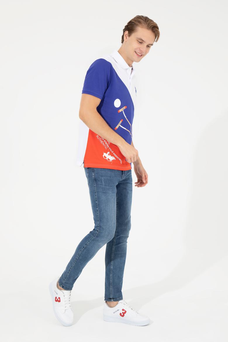 Erkek Mavi Polo Yaka Tişört - 50249180020