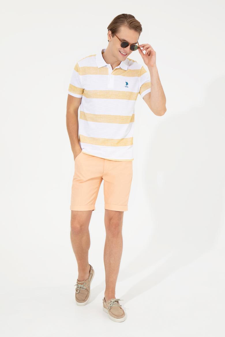 Erkek Turuncu Dokuma Şort