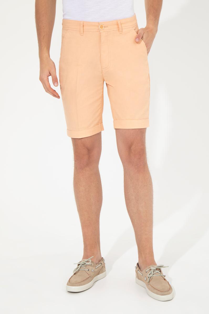 Erkek Turuncu Dokuma Şort