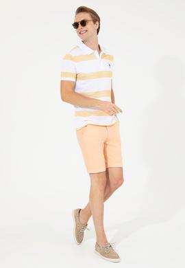 Erkek Turuncu Dokuma Şort - 50246121015