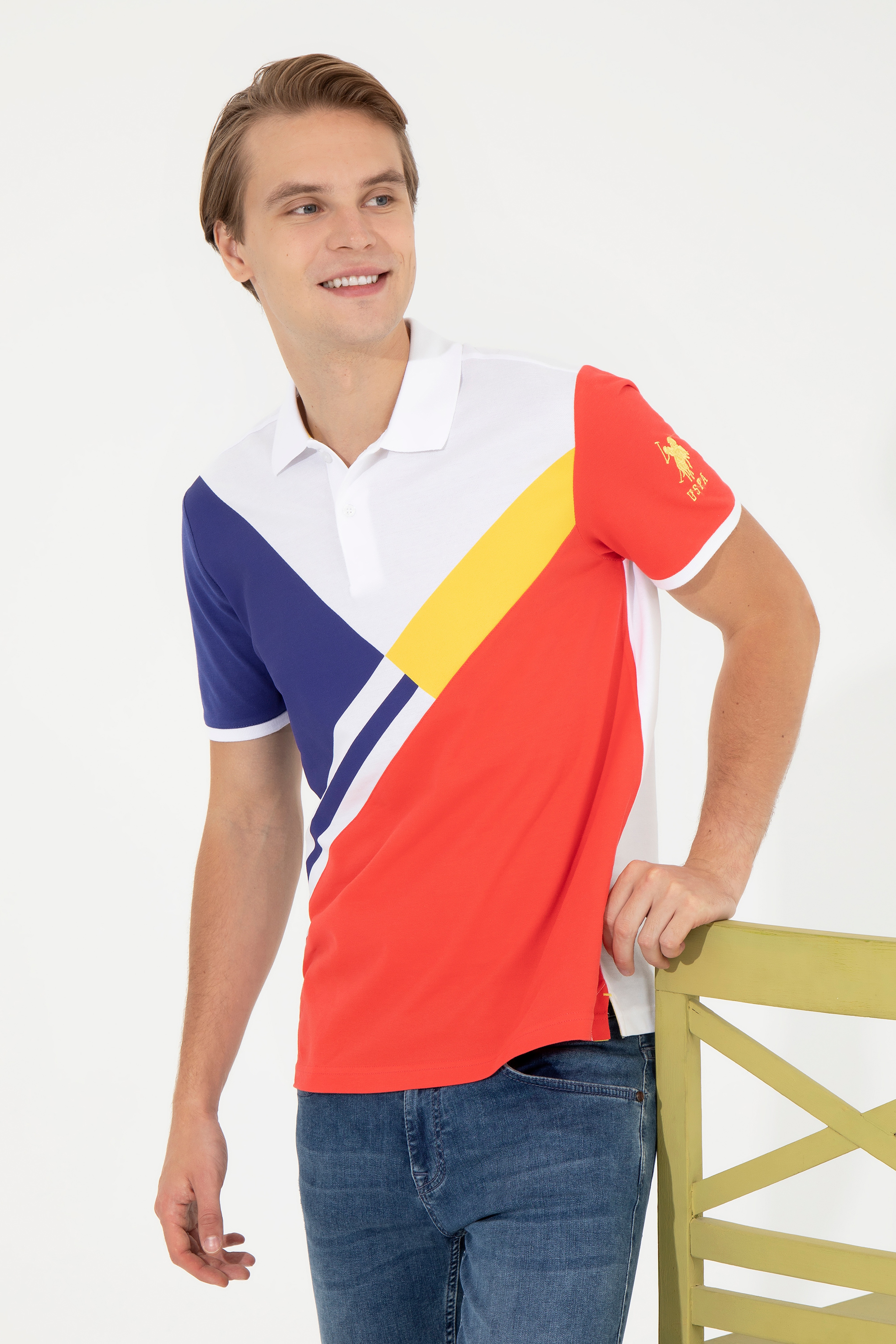 Erkek Kırmızı Polo Yaka Tişört - Image 1