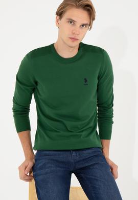 Erkek Yeşil Basic Kazak - 50251885038