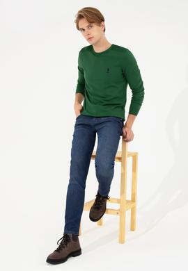 Erkek Yeşil Basic Kazak - 50251885038