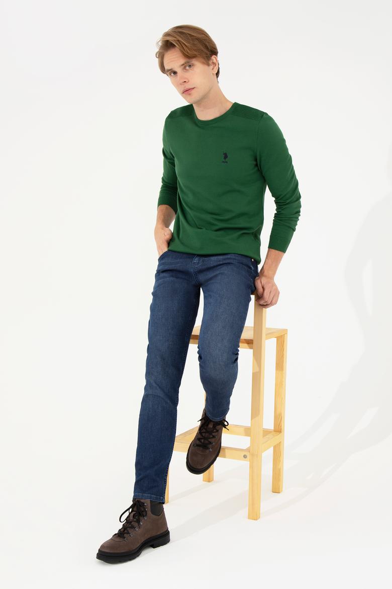 Erkek Yeşil Basic Kazak - 50251885038