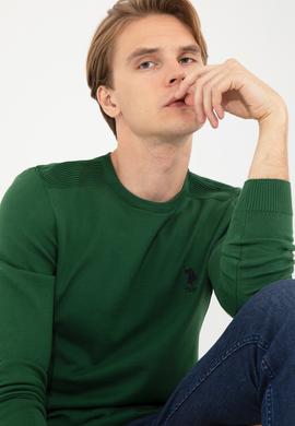 Erkek Yeşil Basic Kazak - 50251885038