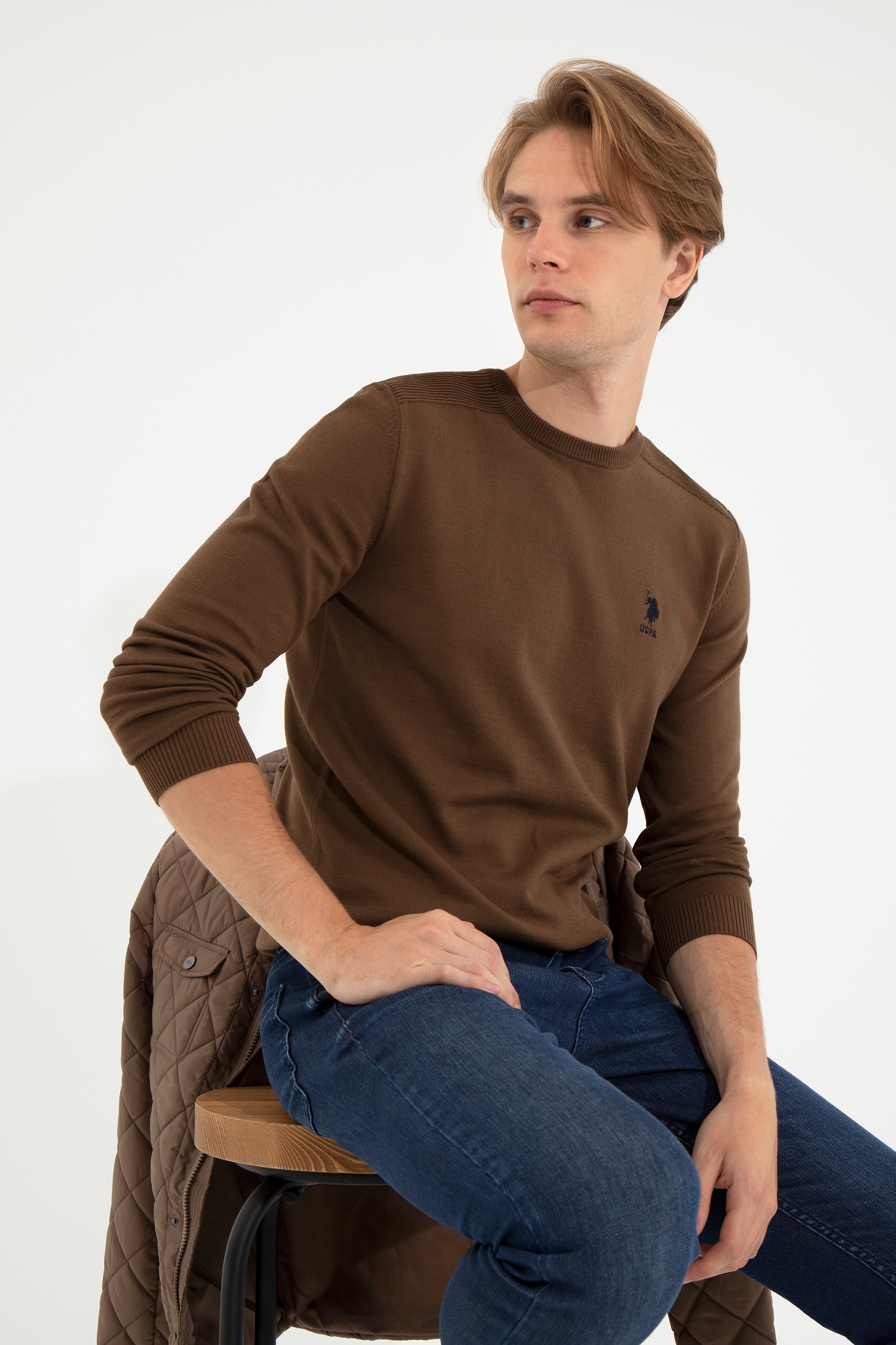 Erkek Coconut Bisiklet Yaka Basic Triko Kazak - Image 3