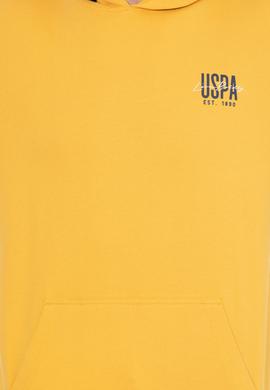 Erkek Safran Kapüşonlu Basic Sweatshirt - 50257225031