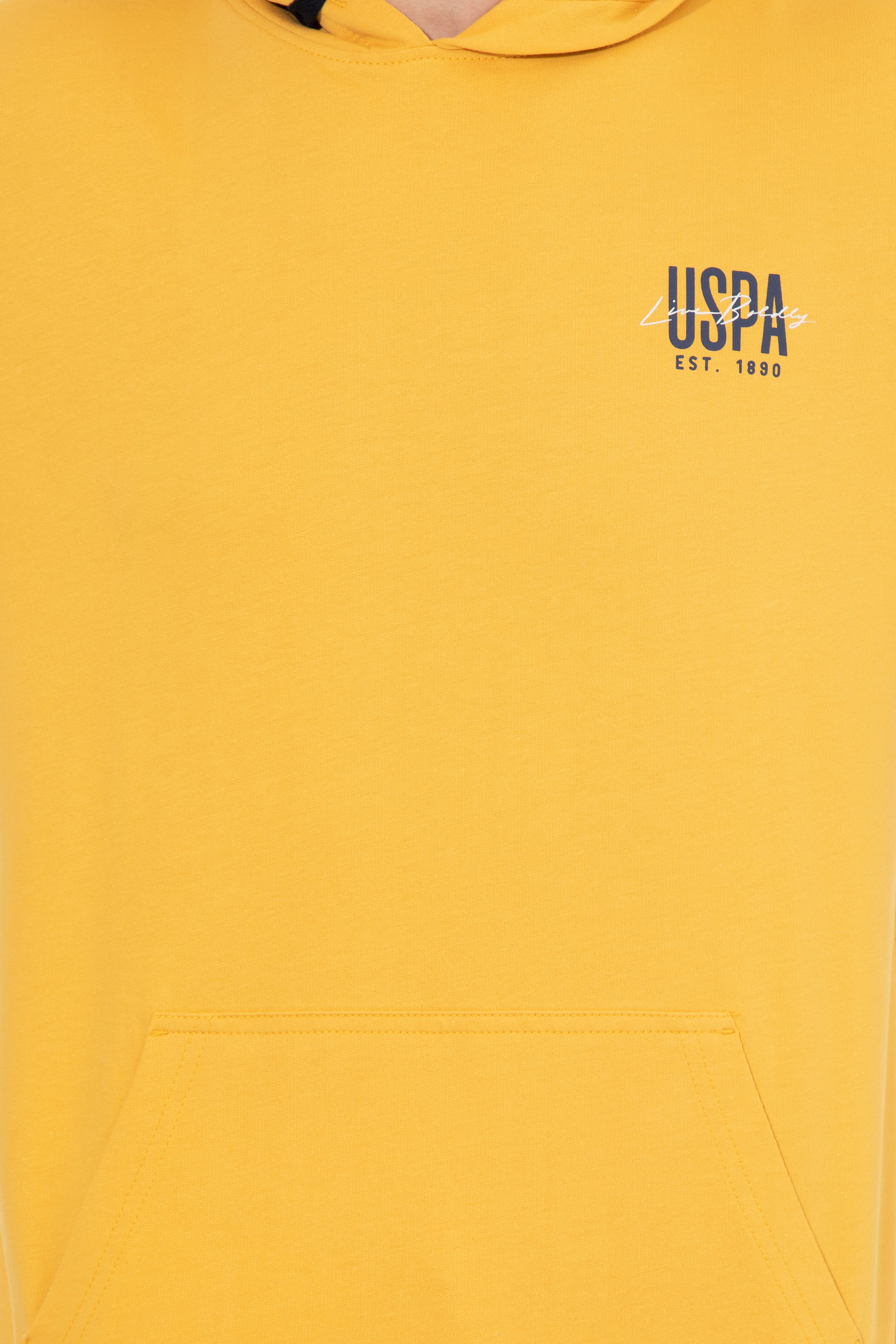Erkek Safran Kapüşonlu Basic Sweatshirt - Image 6