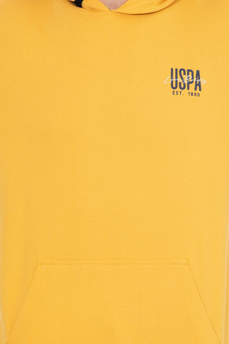 Erkek Safran Kapüşonlu Basic Sweatshirt - 50257225031