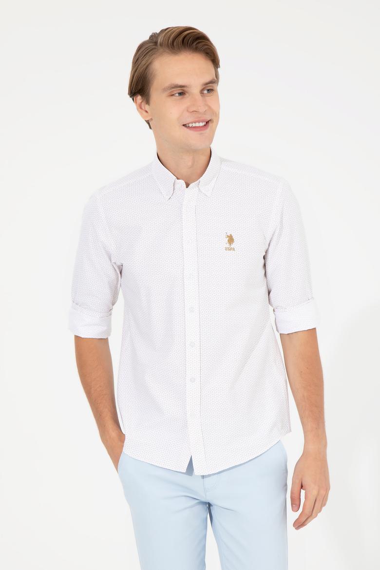 Erkek Bej Uzun Kollu Gömlek - 50251891041