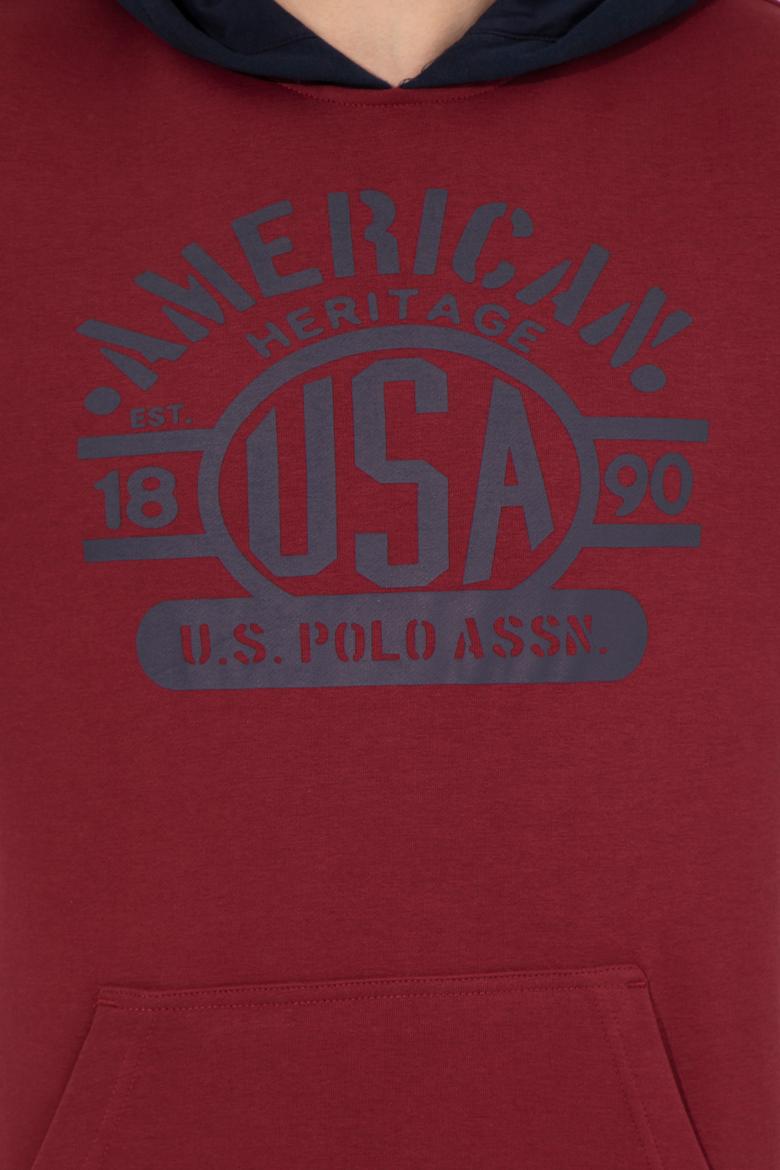 Erkek Vişne Kapüşonlu Sweatshirt - 50257171028