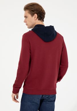 Erkek Vişne Kapüşonlu Sweatshirt - 50257171028