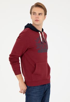 Erkek Vişne Kapüşonlu Sweatshirt - 50257171028