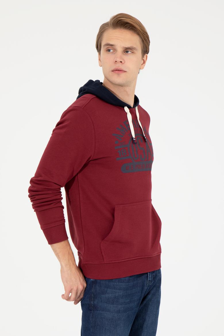 Erkek Vişne Kapüşonlu Sweatshirt - 50257171028