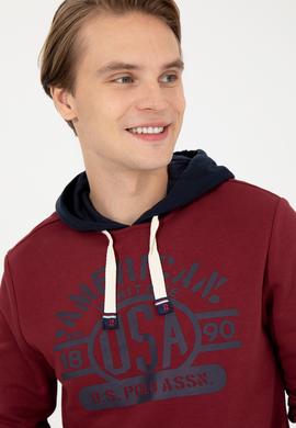 Erkek Vişne Kapüşonlu Sweatshirt - 50257171028
