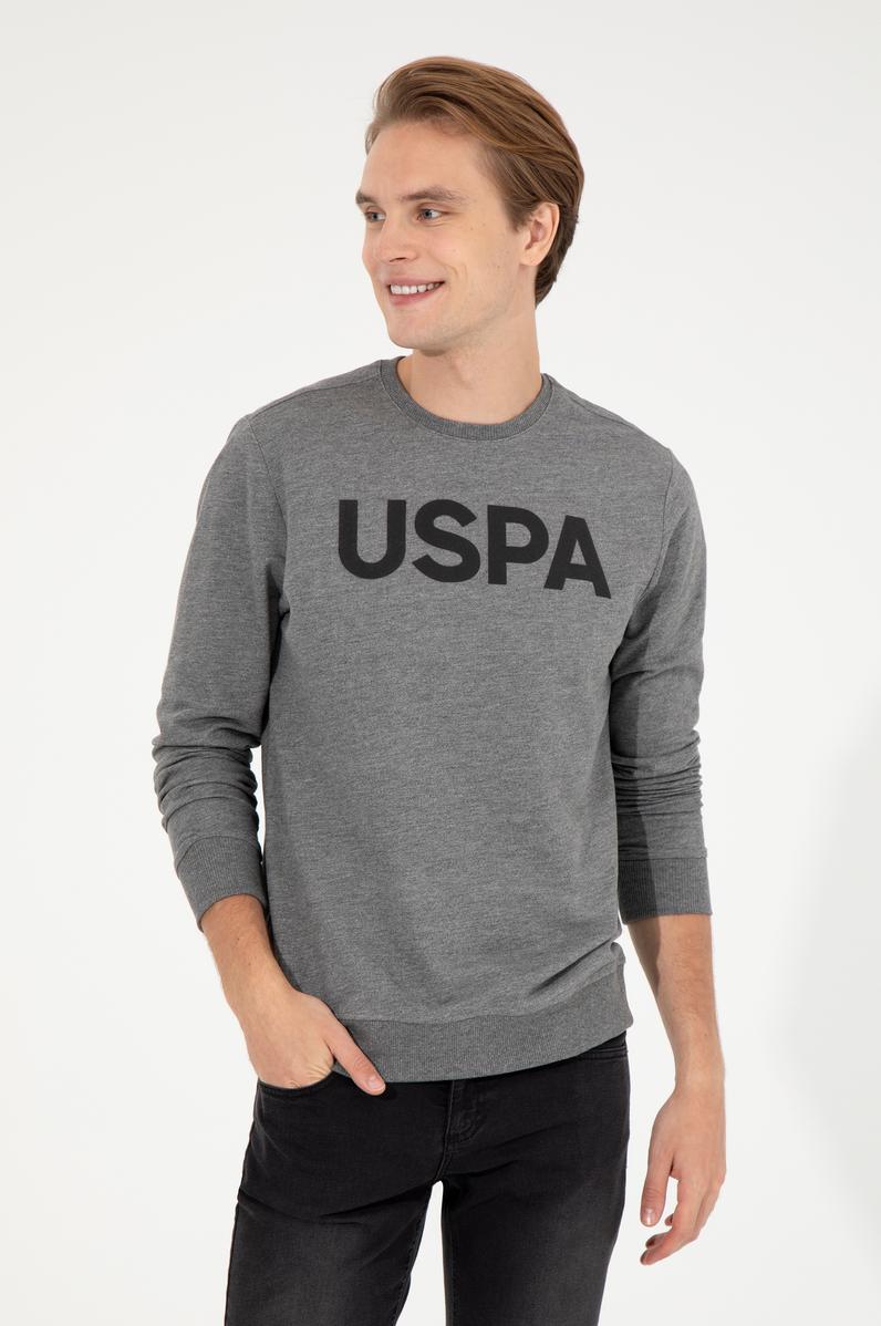 Erkek Antrasit Melanj Basic Sweatshirt