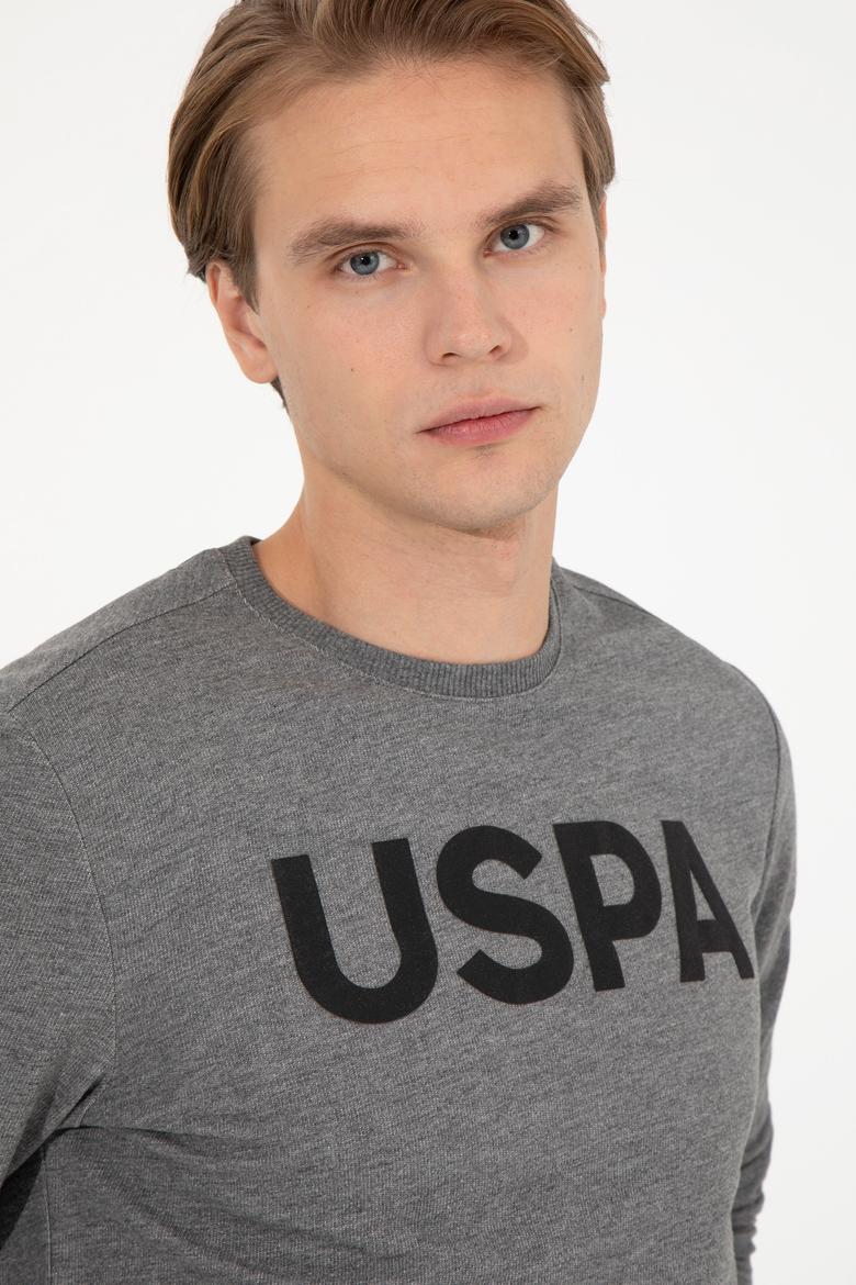 Erkek Antrasit Melanj Basic Sweatshirt - 50254504024