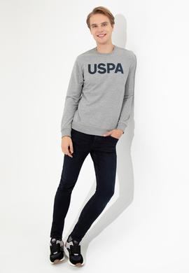 Erkek Gri Melanj Basic Sweatshirt - 50254504035