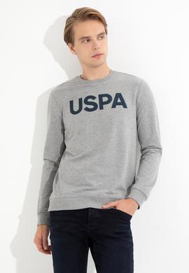 Erkek Gri Melanj Basic Sweatshirt - 50254504035