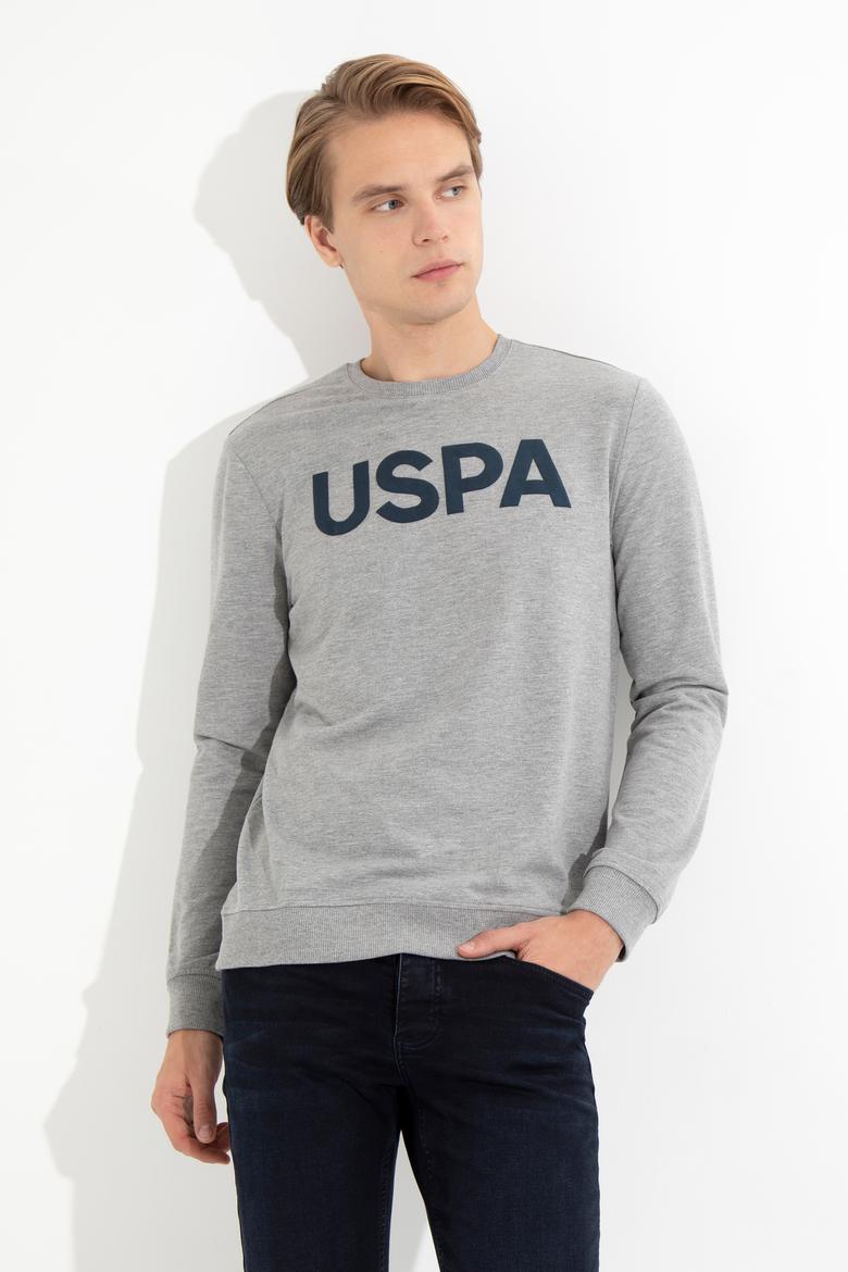 Erkek Gri Melanj Basic Sweatshirt - 50254504035