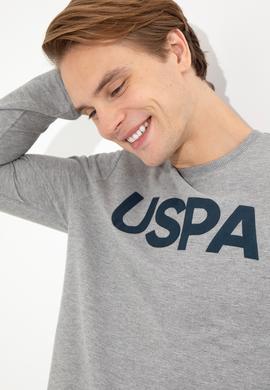 Erkek Gri Melanj Basic Sweatshirt - 50254504035