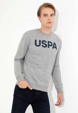 Erkek Gri Melanj Basic Sweatshirt - 50254504035