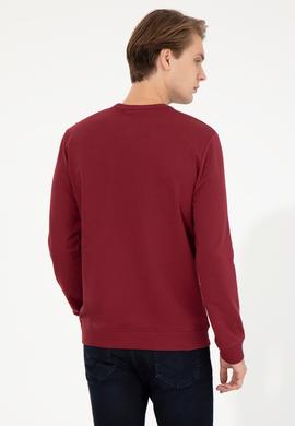 Erkek Vişne Basic Sweatshirt - 50254504046