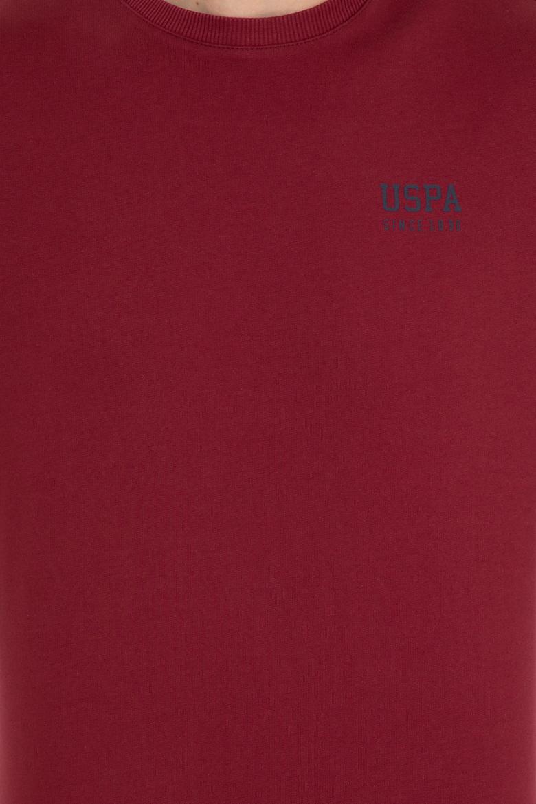 Erkek Vişne Bisiklet Yaka Basic Sweatshirt - 50257281009