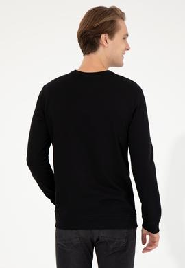 Erkek Siyah Basic Sweatshirt - 50254504015
