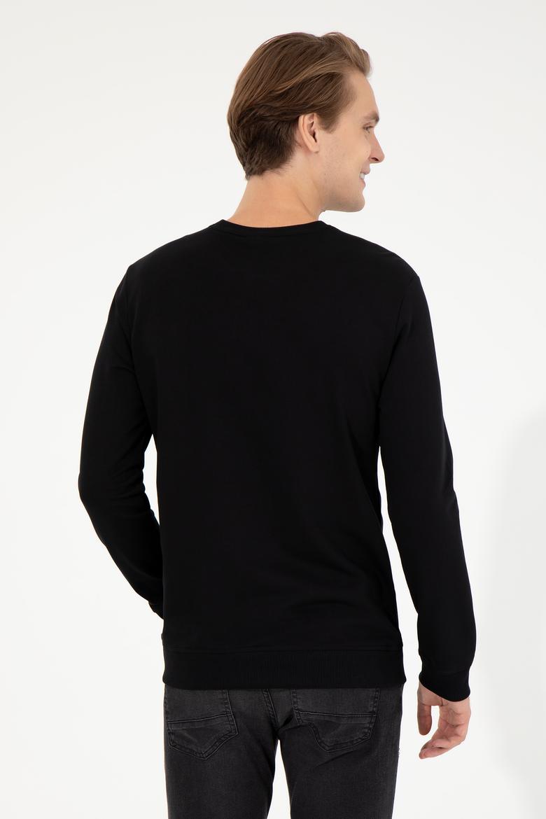 Erkek Siyah Basic Sweatshirt - 50254504015
